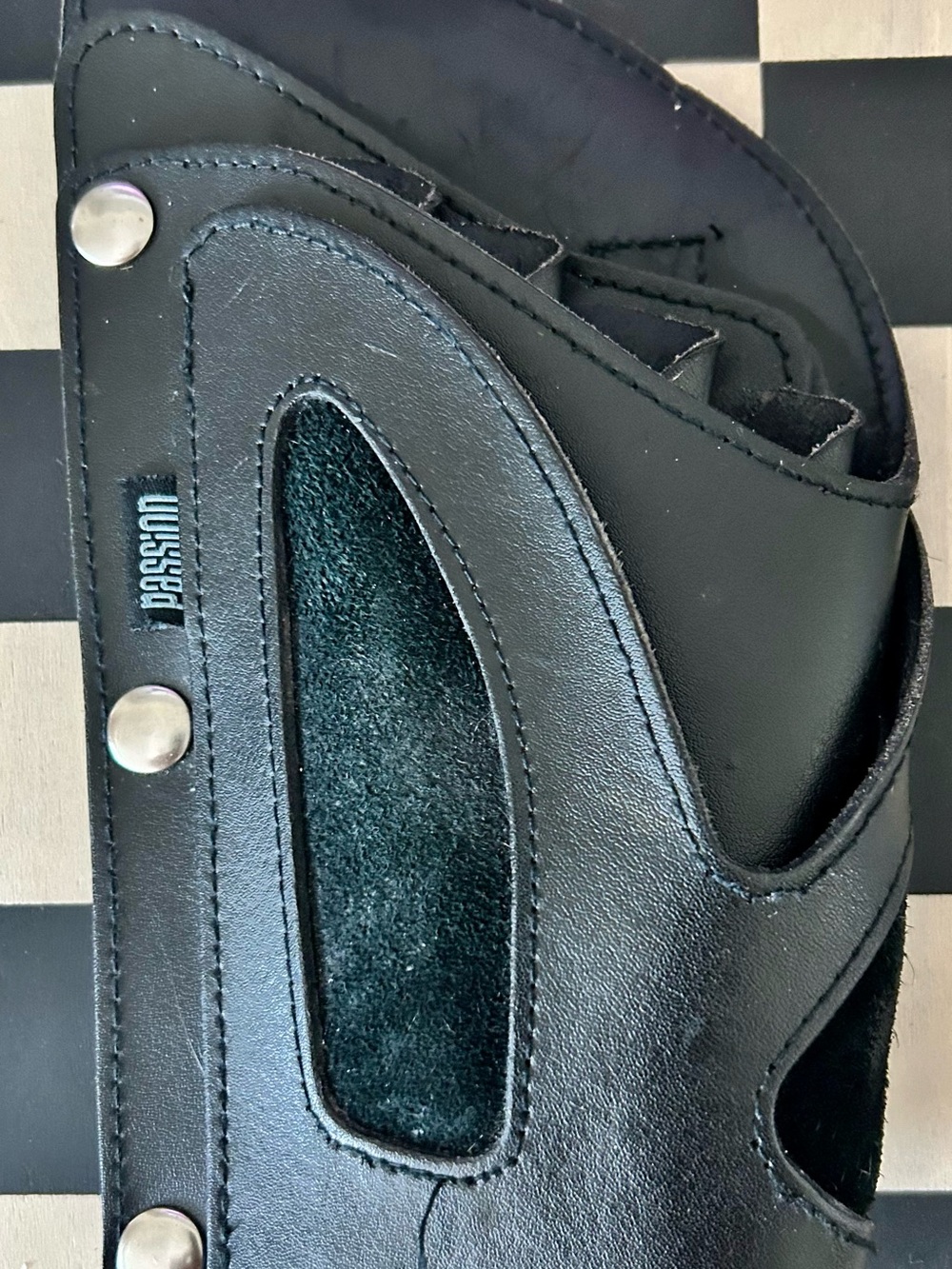 Black Leather Passion Milano Scissor or Shear Holster